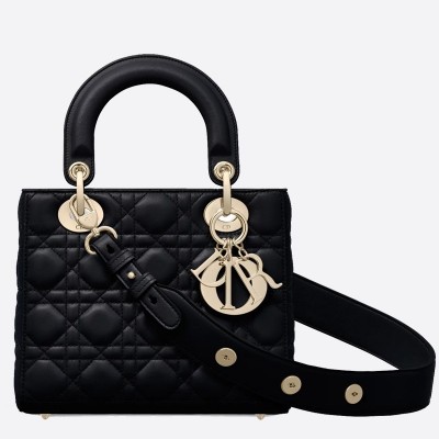 Dior My Lady Dior Bag In Black Lambskin LDBS240716