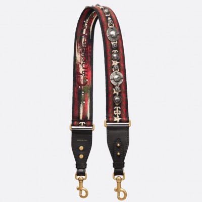 Dior Red Canvas Bohemian-inspired Strap LDBS240734