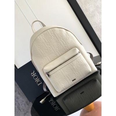 Dior Rider 2.0 Zipped Backpack in Beige Gravity Leather LDBS240736