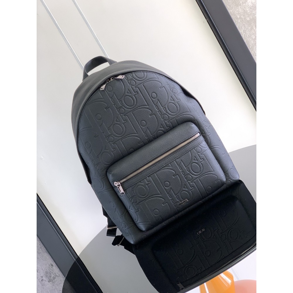 Dior Rider 2.0 Zipped Backpack in Black Gravity Leather LDBS240737