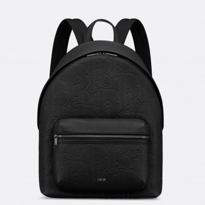 Dior Rider 2.0 Zipped Backpack in Black Gravity Leather LDBS240737