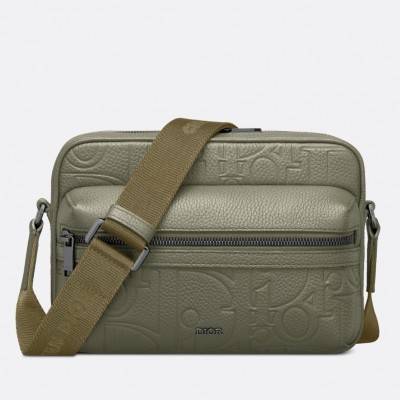 Dior Rider 2.0 Zipped Messenger Bag in Khaki Gravity Leather LDBS240743