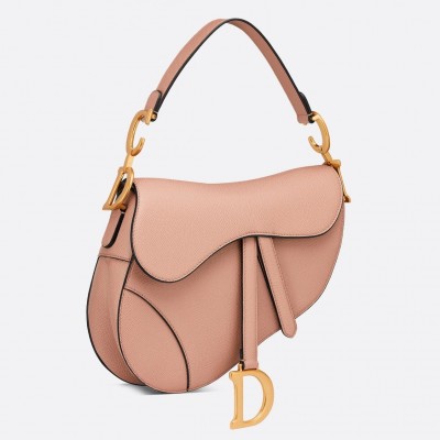 Dior Saddle Bag In Blush Grained Calfskin LDBS240763