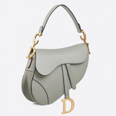 Dior Saddle Bag In Grey Grained Calfskin LDBS240783