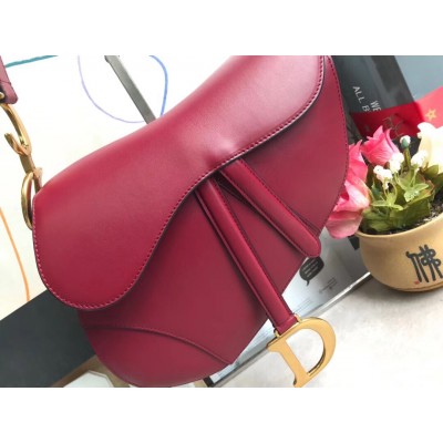 Dior Saddle Bag In Red Calfskin LDBS240791