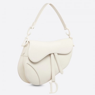 Dior Saddle Bag In White Matte Calfskin LDBS240797