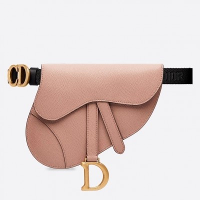 Dior Saddle Belt Bag In Powder Grained Calfskin LDBS240814