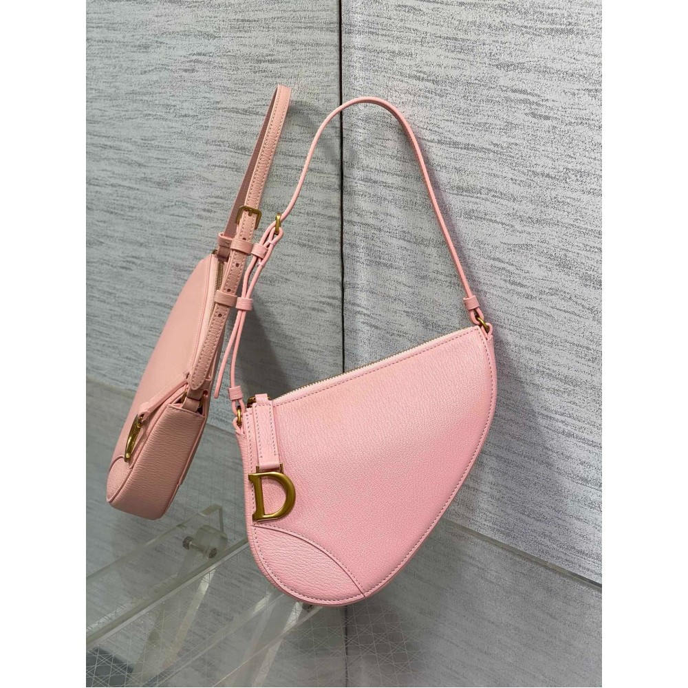 Dior Saddle Rodeo Pouch in Pink Goatskin LDBS240830