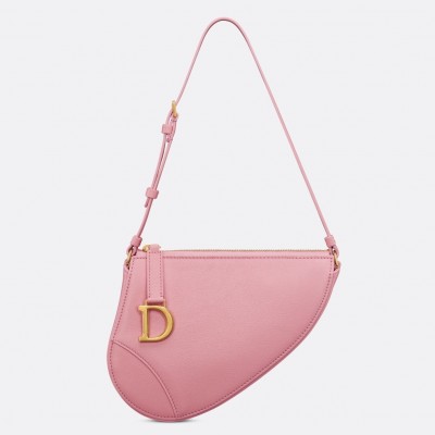 Dior Saddle Rodeo Pouch in Pink Goatskin LDBS240830