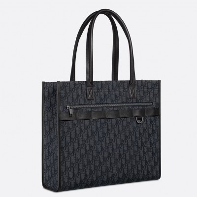 Dior Safari Tote Bag in Black Dior Oblique Jacquard LDBS240842