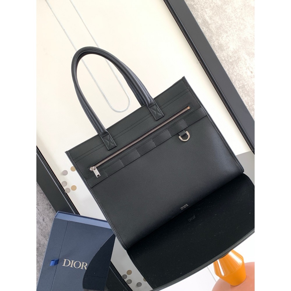 Dior Safari Tote Bag in Black Grained Calfskin LDBS240843