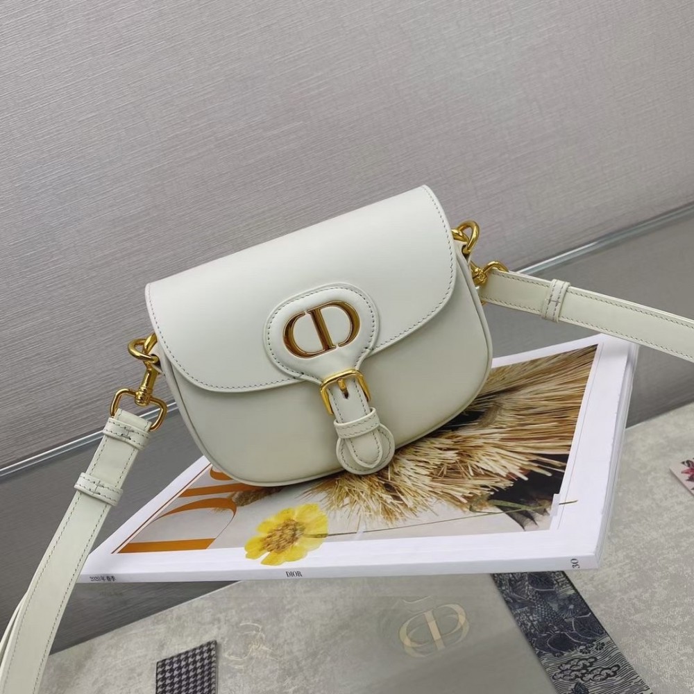 Dior Small Bobby Bag In White Calfskin LDBS240859