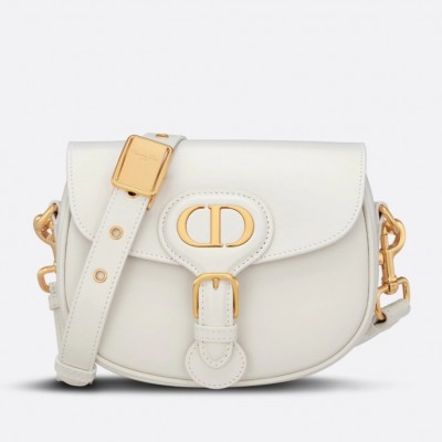 Dior Small Bobby Bag In White Calfskin LDBS240859