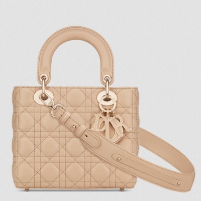 Dior Small Lady Dior My ABCDior Bag in Beige Cannage Lambskin LDBS240935