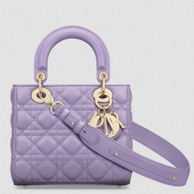 Dior Small Lady Dior My ABCDior Bag in Lilas Lambskin LDBS240943