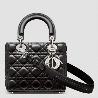 Dior Small Lady Dior My ABCDior Bag in Noir Lambskin LDBS240944