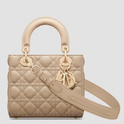 Dior Small Lady Dior My ABCDior Bag in Sand Lambskin LDBS240949