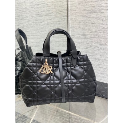 Dior Toujours Medium Bag in Black Macrocannage Calfskin LDBS240967