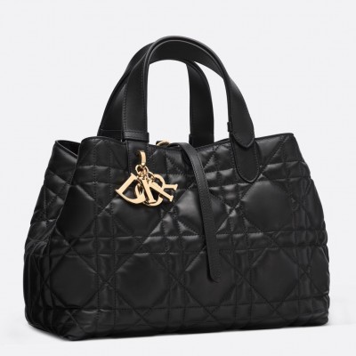 Dior Toujours Medium Bag in Black Macrocannage Calfskin LDBS240967