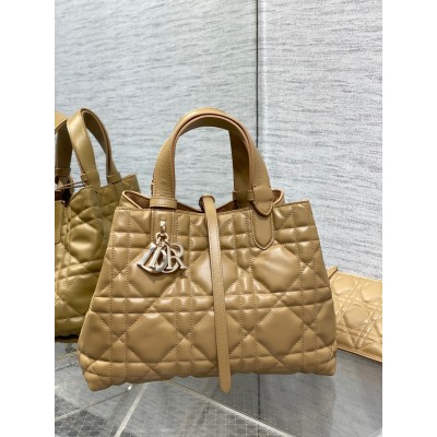 Dior Toujours Medium Bag in Tan Macrocannage Calfskin LDBS240969