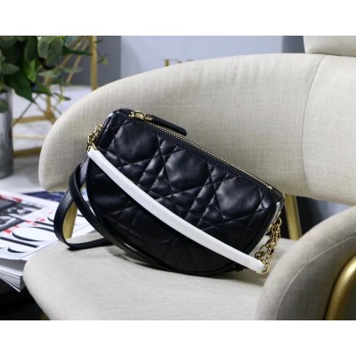 Dior Vibe Small Hobo Bag In Black Cannage Lambskin LDBS240974