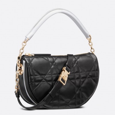 Dior Vibe Small Hobo Bag In Black Cannage Lambskin LDBS240974