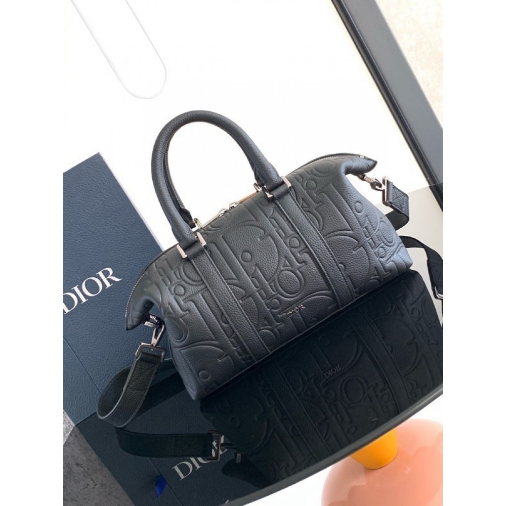 Dior Weekender 25 Bag in Black Dior Gravity Leather LDBS240976