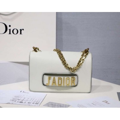 Dior White J'Adior Calfskin Flap Bag LDBS240985