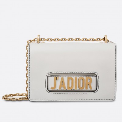 Dior White J'Adior Calfskin Flap Bag LDBS240985