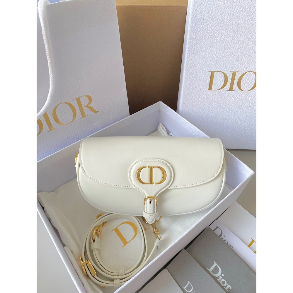 Dior Bobby East-West Bag In White Box Calfskin