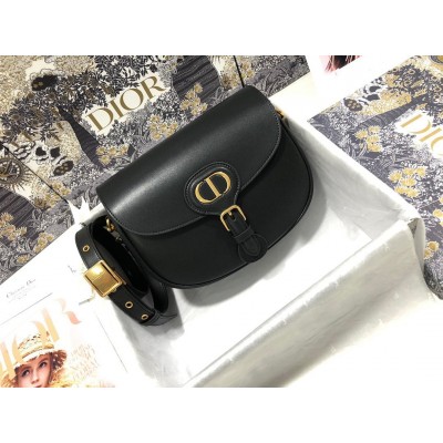 Dior Bobby Medium Bag In Black Box Calfskin