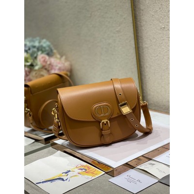 Dior Bobby Medium Bag In Brown Box Calfskin