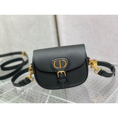 Dior Bobby Small Bag In Black Grained Calfskin