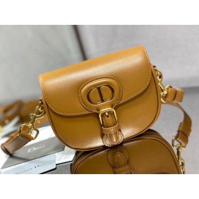 Dior Bobby Small Bag In Brown Box Calfskin