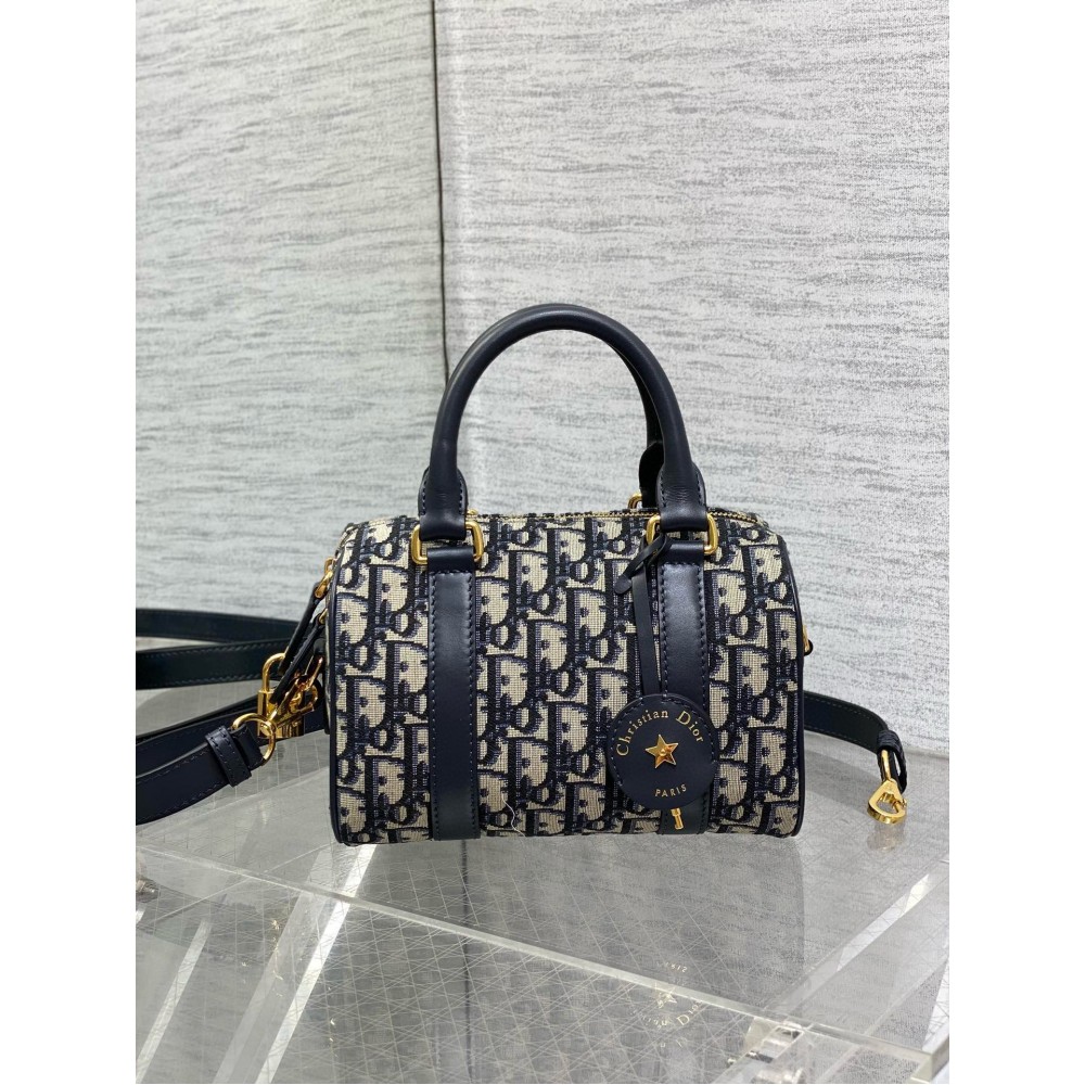 Dior Groove 20 Bag in Blue Dior Oblique Jacquard