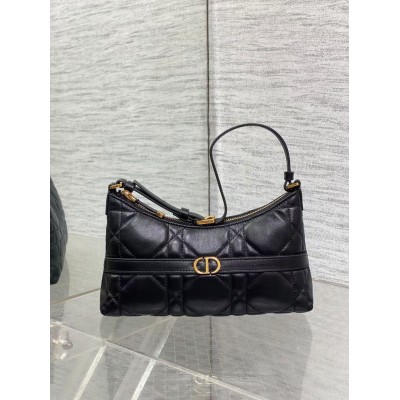 Dior Miss Caro Cigale Mini Bag in Black Macrocannage Lambskin