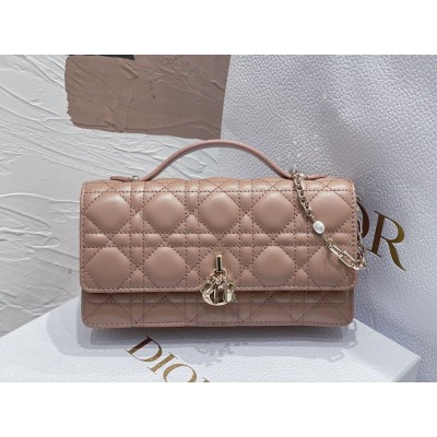 Dior Miss Dior Mini Bag In Poudre Cannage Lambskin