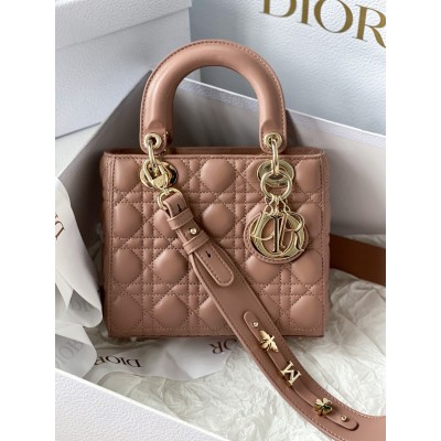 Dior Small Lady Dior My ABCDior Bag in Blush Lambskin