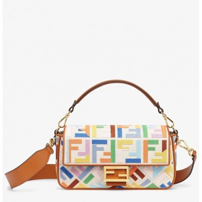 Fendi Baguette Medium Bag In Multicolour Canvas LDBS241004