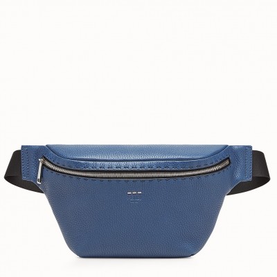 Fendi Belt Bag In Blue Romano Leather LDBS241015