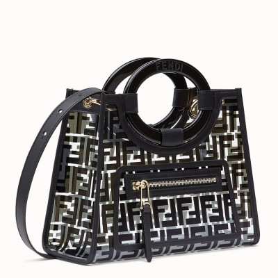 Fendi Black Small PU Runaway Shopper Bag LDBS241046