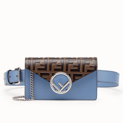 Fendi Blue Kan I F Belt Bag With FF Motif LDBS241047