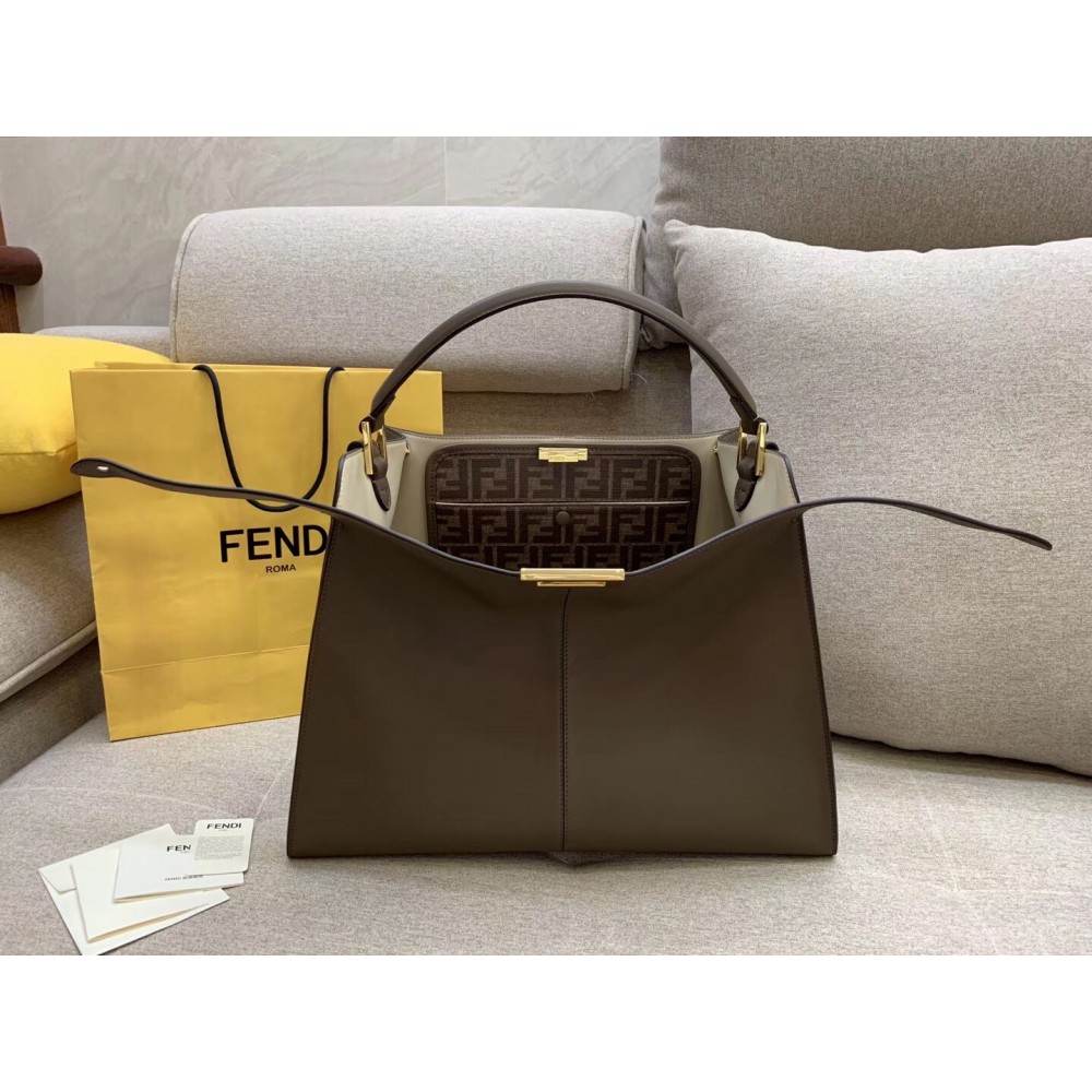 Fendi Brown Peekaboo X Lite Large Bag LDBS241053