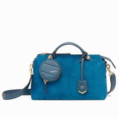 Fendi By The Way Medium Bag In Blue Suede LDBS241056