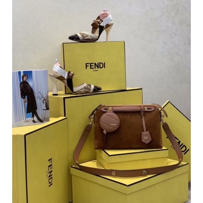 Fendi By The Way Medium Bag In Brown Suede LDBS241057