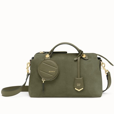 Fendi By The Way Medium Bag In Green Suede LDBS241061