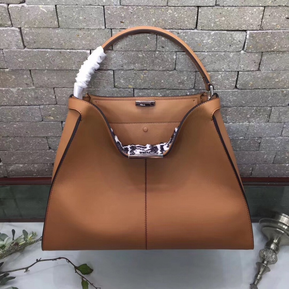 Fendi Camel Peekaboo X Lite Large Bag LDBS241065