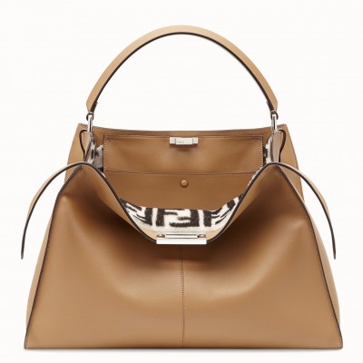 Fendi Camel Peekaboo X Lite Large Bag LDBS241065