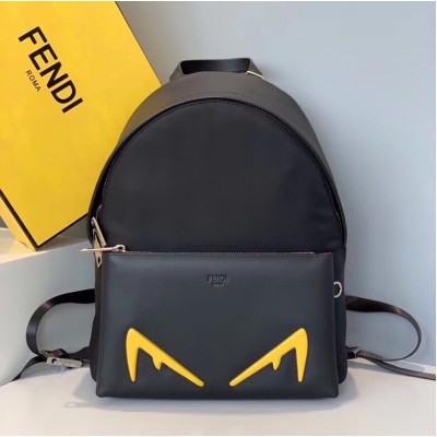 Fendi Diabolic Eyes Nylon And Leather Backpack LDBS241075