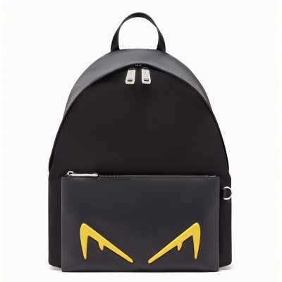 Fendi Diabolic Eyes Nylon And Leather Backpack LDBS241075